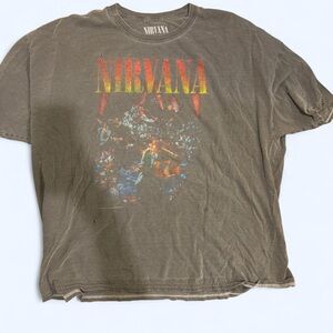 Nirvana Brown Graphic T-Shirt
